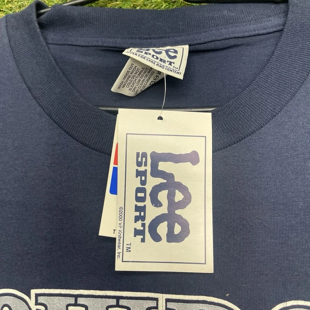 Vintage Lee Sport Dallas Cowboys Shirt Mens 2XL Navy Blue 90s Short Sleeve NWT